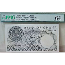 (510) P9Aa Ghana - 1000 Cedis Year ND (1965)
